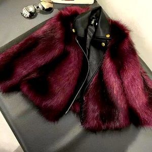 Kids Faux Fur Jacket. NWT!! So cool and unique!!